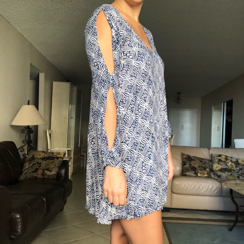 Blue ASTR printed dress From Nordstrom